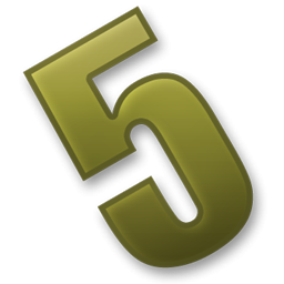 Icon Number 5 Vector PNG images