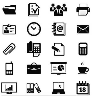 Silhouette Office Icons 2 Business Vector Free Download PNG images