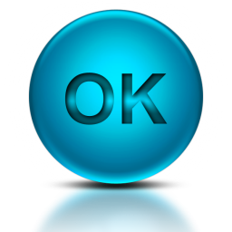 Word OK Icon Blue PNG images