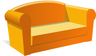 Orange Old Couch Png PNG images