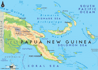 Road Map Of Papua New Guinea PNG images