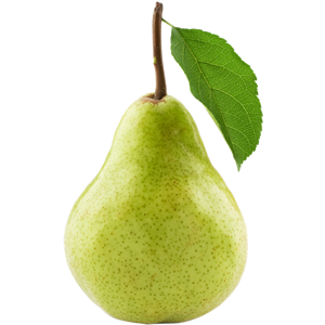 Pear Fruit With Leaf Png PNG images