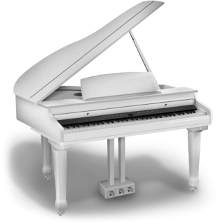 White Piano Icon PNG images