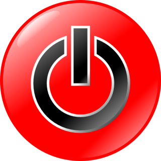 Red Black Power Button Symbol Icon PNG images