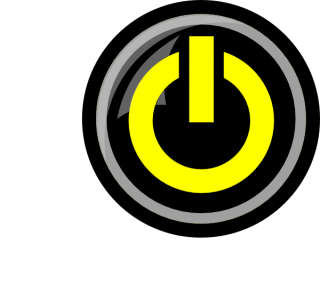 Yellow Power Button Icon PNG images