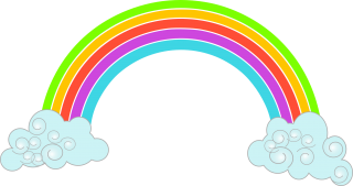 Rainbow With Clouds Png Clipart PNG images
