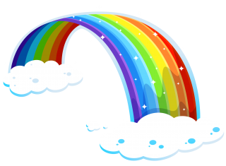 Rainbow Decoration Clouds Png PNG images