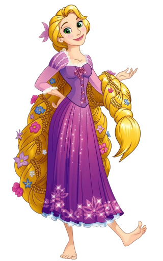 Tangled, Flower Haired Rapunzel Png PNG images