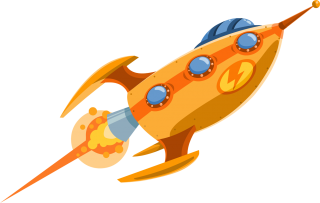 Orange Rocket Png PNG images