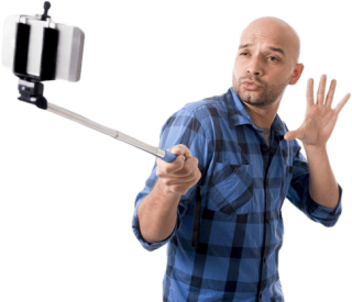 Selfie Stick With Man Png PNG images