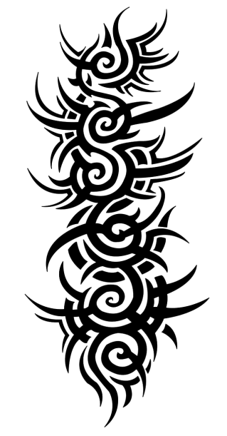 Dragon Tattoo Design - White background - PNG File Download High Resolution