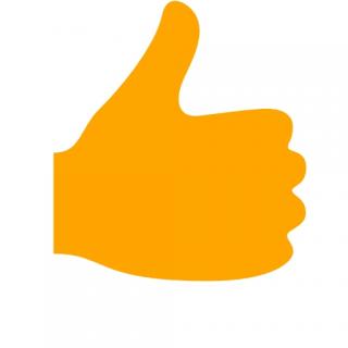 Orange Thumbs Up Icon PNG images
