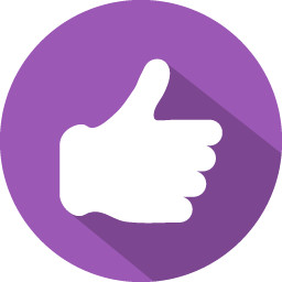 Purple Thumbs Up Icon PNG images