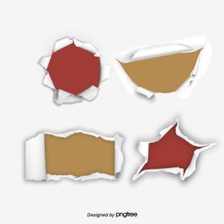 Torn Paper Images In A Variety Of Colors PNG images