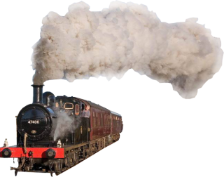 Smoke Wagon And Train Photo PNG images