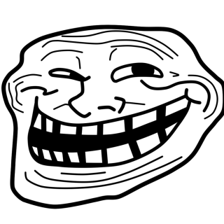 Trollface PNG transparent image download, size: 1333x1091px