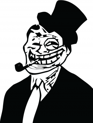 Trollface PNG transparent image download, size: 1280x994px