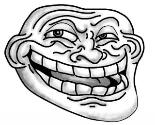 Filled Troll Face transparent PNG - StickPNG