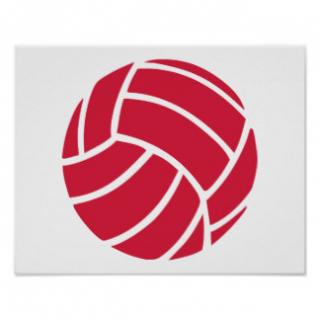 Red Volleyball Icon Poster PNG images