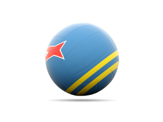 Volleyball Flag Icon Of Aruba PNG images