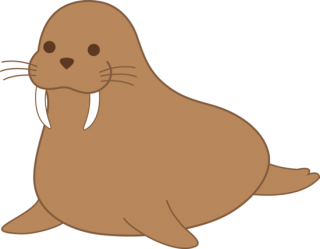 Brown Small Fat Walrus PNG images