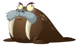 Short, Fat, Big-eyed Walrus Photo PNG images