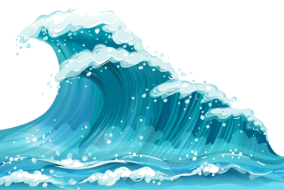 Blue See Wave Png PNG images