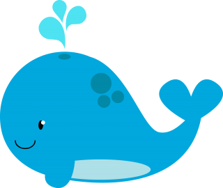 Chubby Blue Whale Symbol Image PNG images