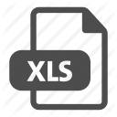 Document, Extension, File, Format, Xls Icon PNG images