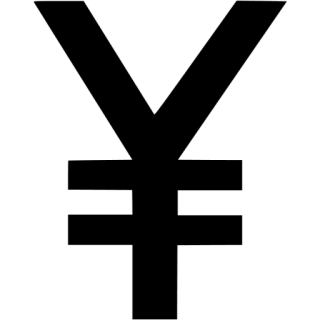 Black Japanese Yen Icon - Free Black Currency Icons PNG images