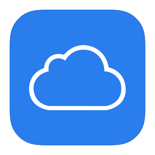 Icloud storage icon less plans cloud drive email iphone apps background