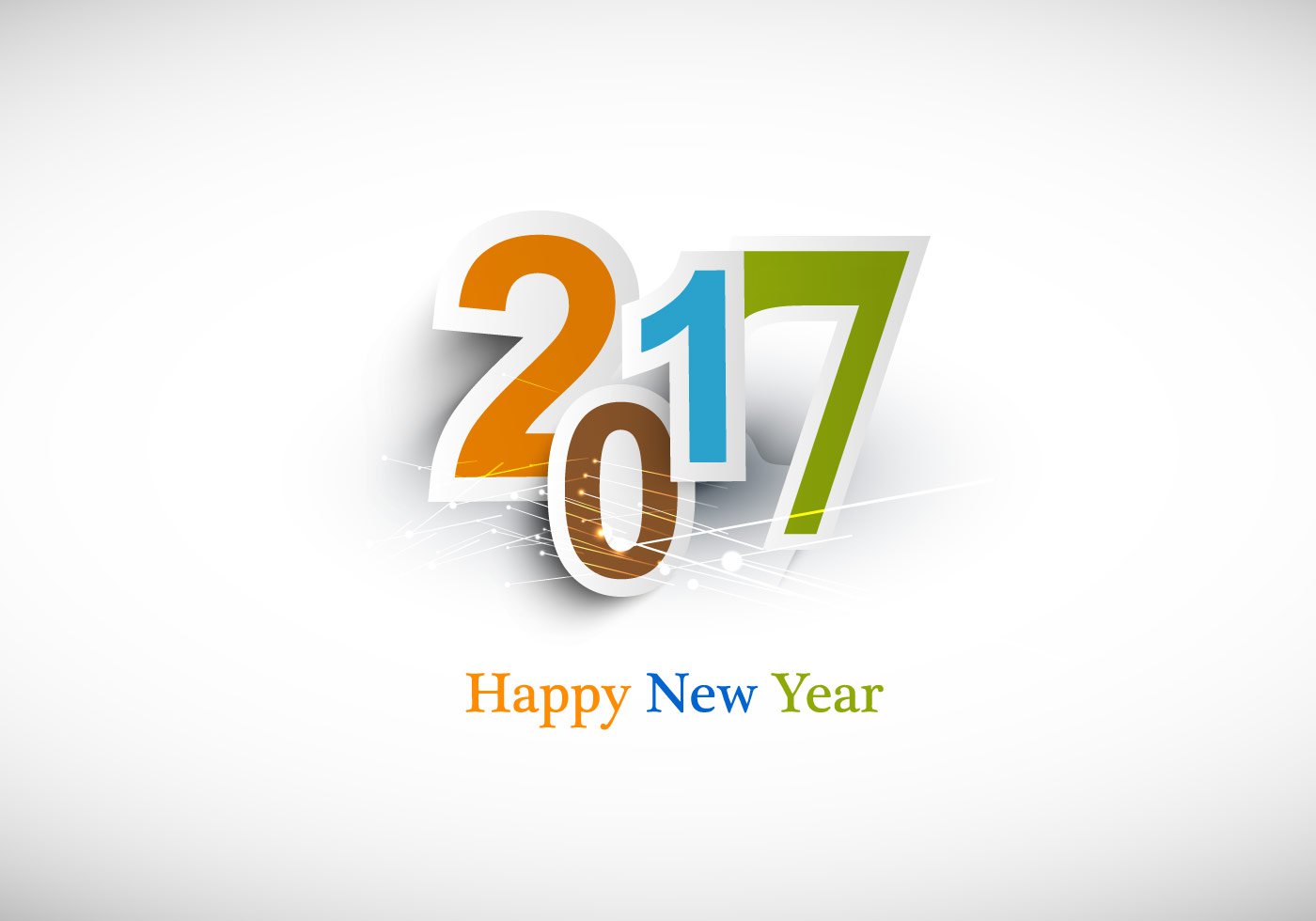 2017 Happy New Year Background Template
