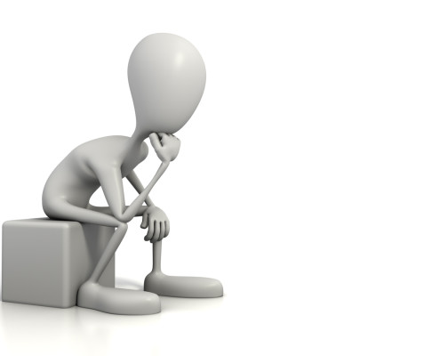 3D Man Thinking thought icon