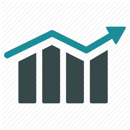 Arrow Bar Chart Diagram Graph Growth Progress Trend Icon Png