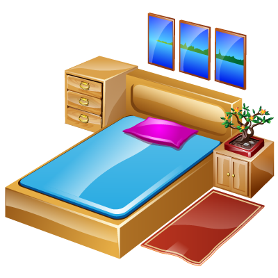 Bed, bedroom, furniture, hotelroom, sleep icon