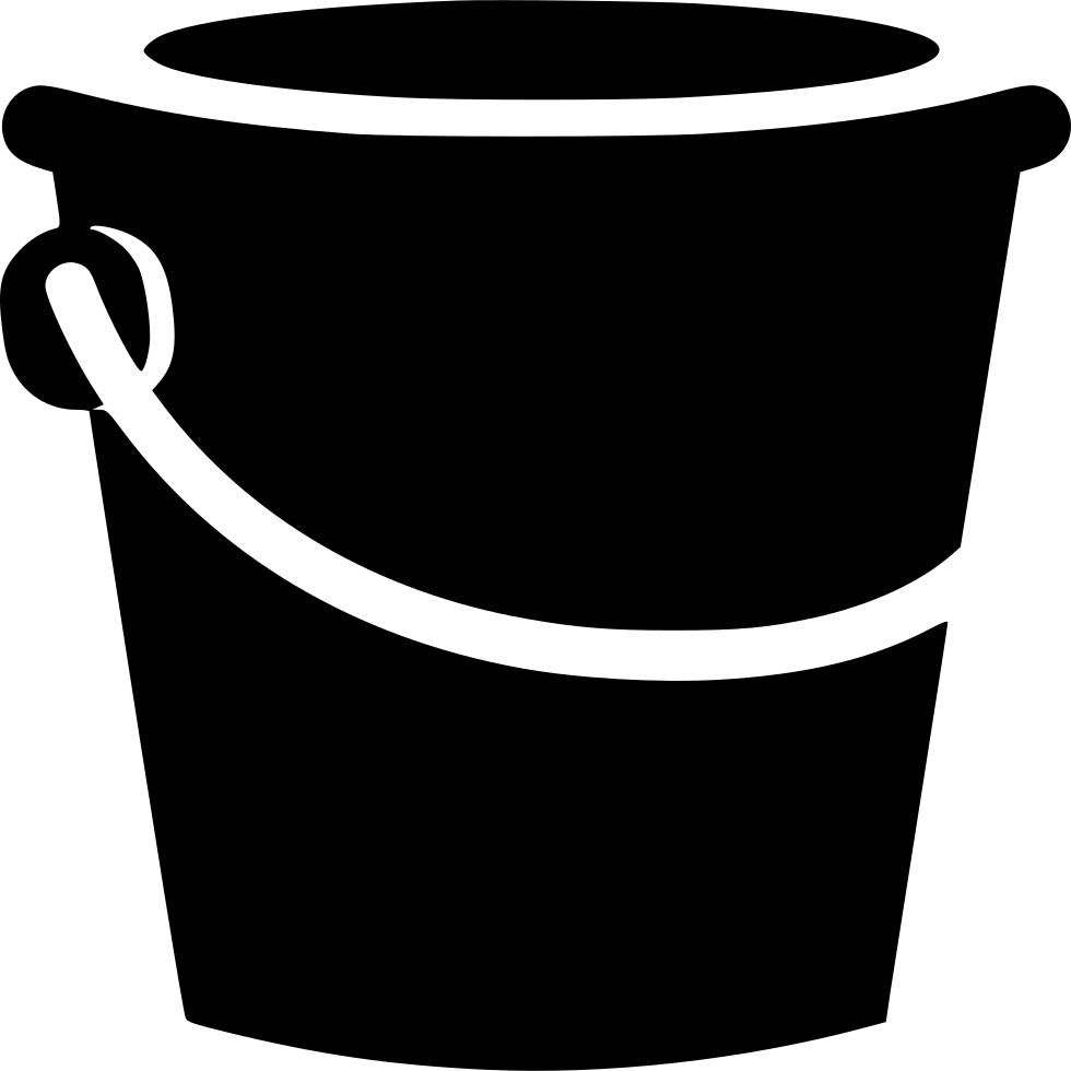 Black Bucket Icon Download PNG Transparent Background, Free Download