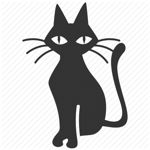 Icon Svg Black Cat PNG Transparent Background, Free Download #18779