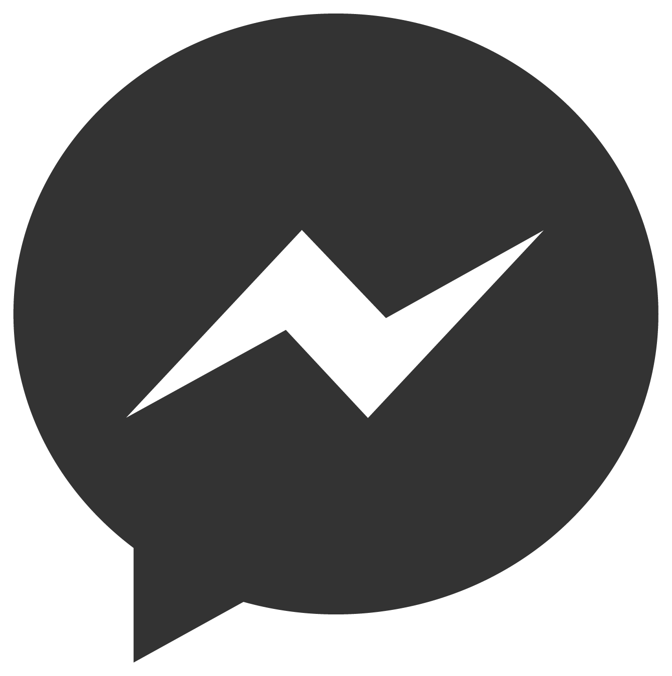 Black Facebook Messenger Logo Png Transparent Background Free Download Freeiconspng