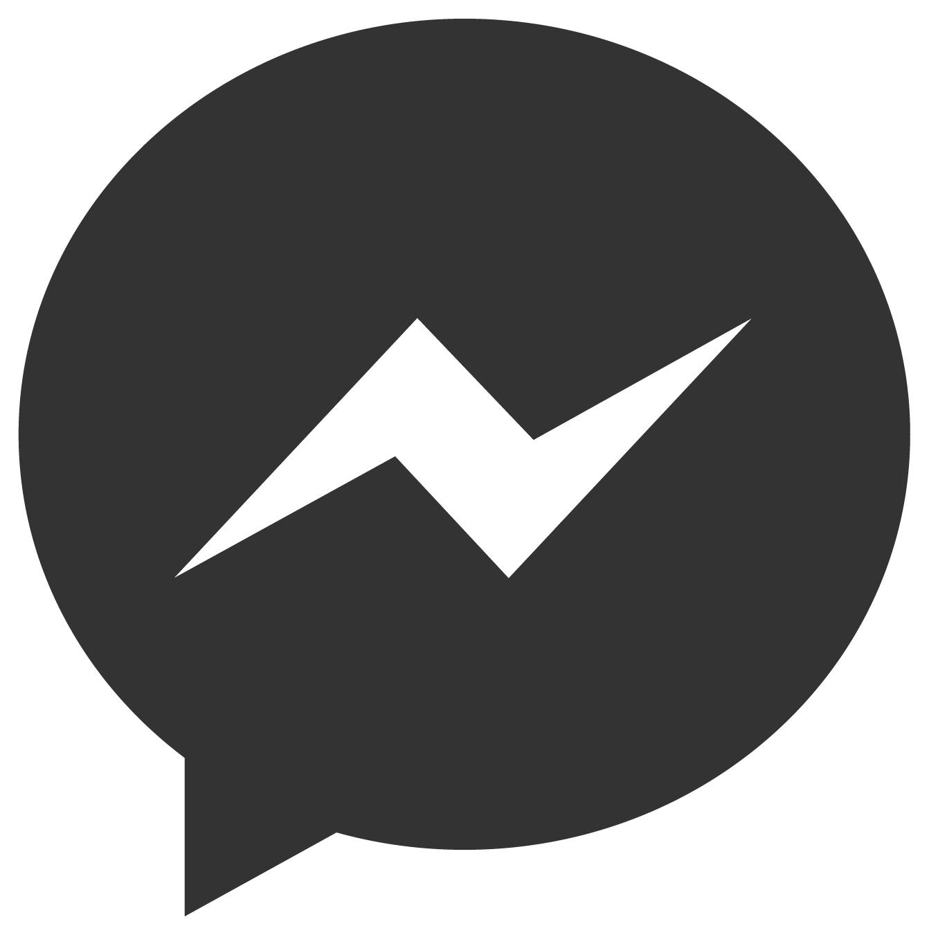 Messenger Icon Png Black