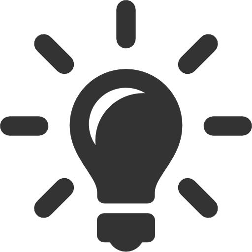 Black idea icon