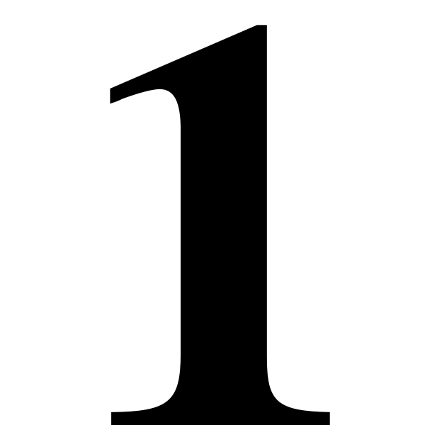 Black Number One PNG Transparent Background Free Download 44194 FreeIconsPNG