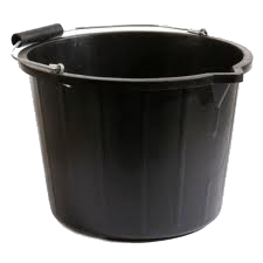 Black Plastic Bucket Picture PNG Transparent Background, Free Download