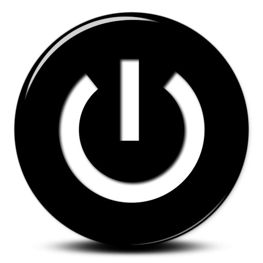 Black Power Button Icon Png