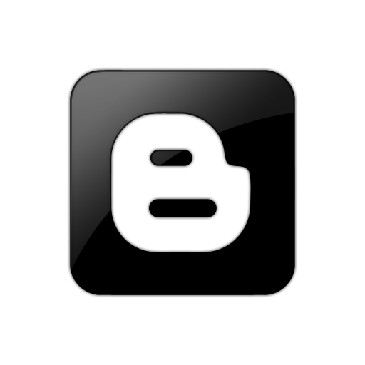 Black square blogger logo icon png