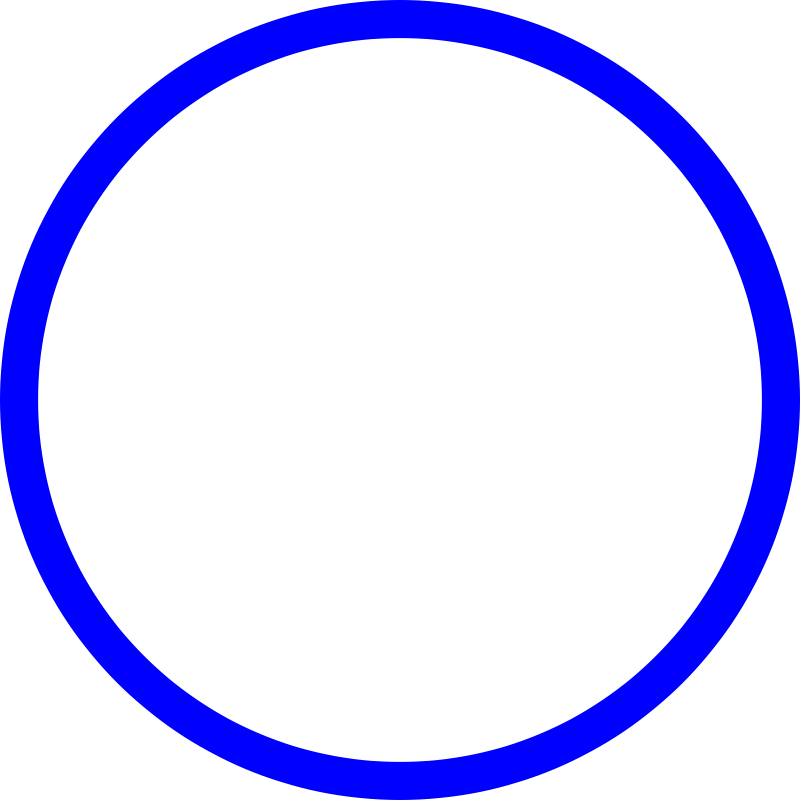 blue circle no background