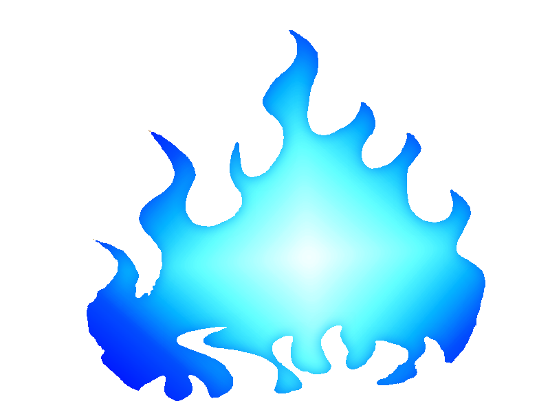 blue fire transparent background