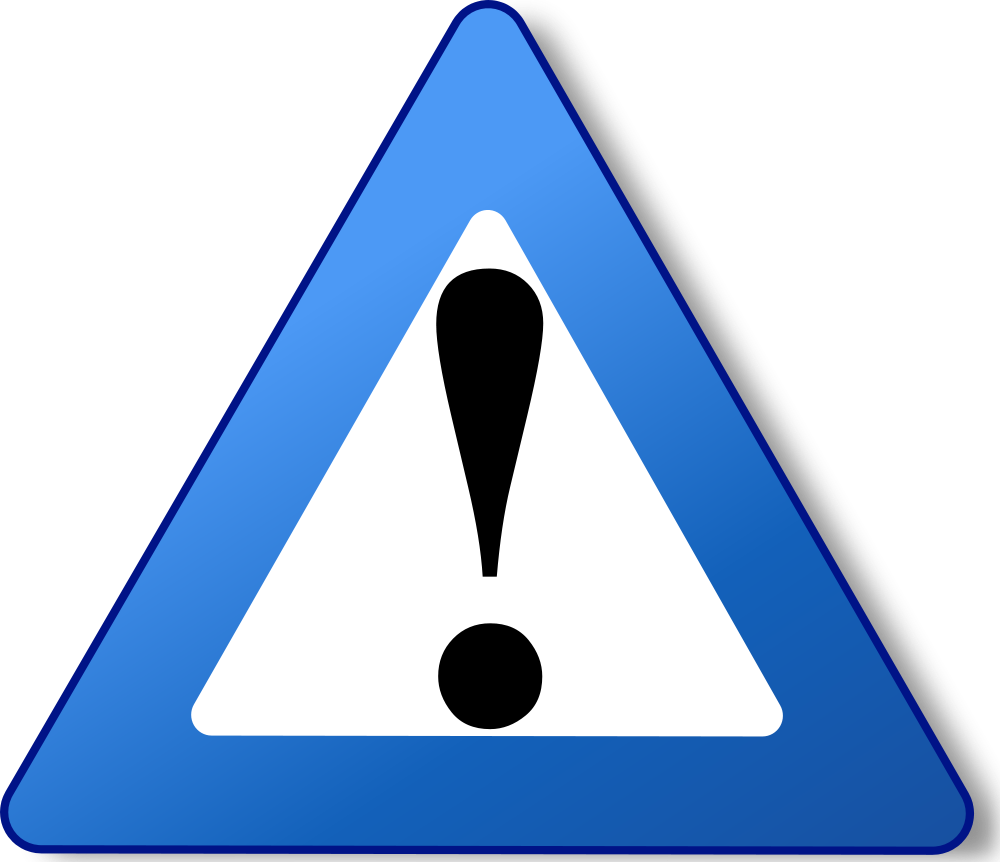 Blue warning icon