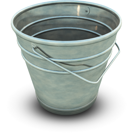 Bucket, container, empty bucket, metal bucket, water, water bucket, water  drop icon - Download on Iconfinder