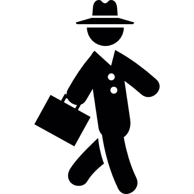 Businessman Walking Icon PNG Transparent Background, Free Download