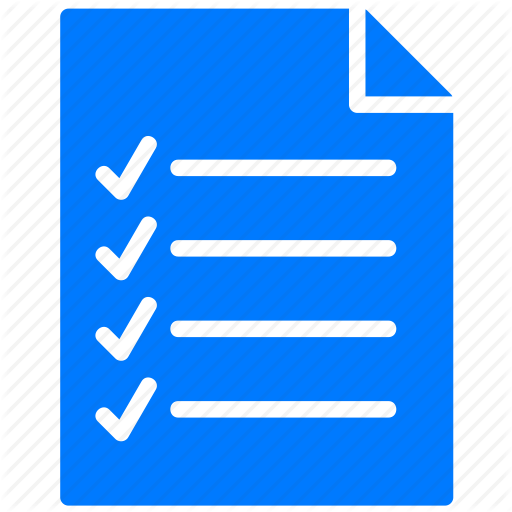 Checklist Icon Blue Blue, checklist, document